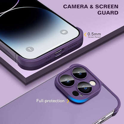 Mobile Phone Case With Glass Lens Film TPU Without Frame🔥🔥🔥