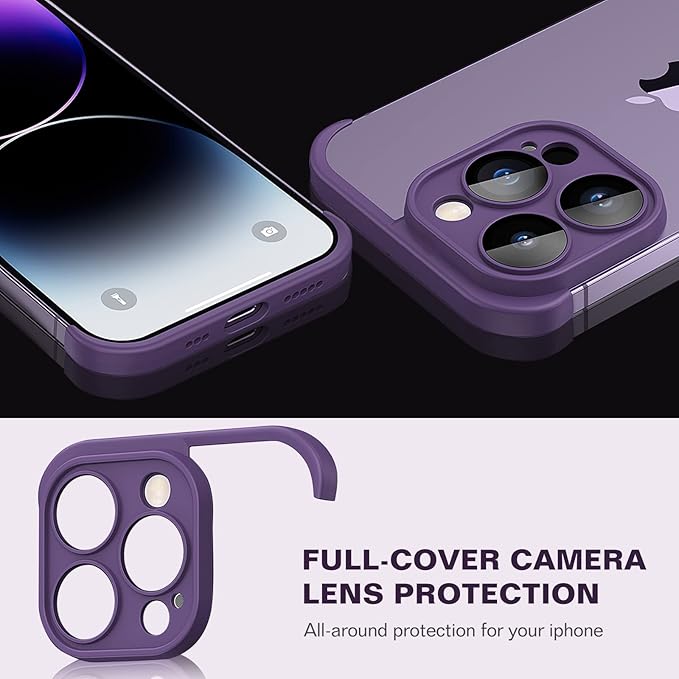 Mobile Phone Case With Glass Lens Film TPU Without Frame🔥🔥🔥